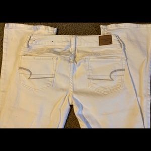 American Eagle White Skinny Kick Jeans 00